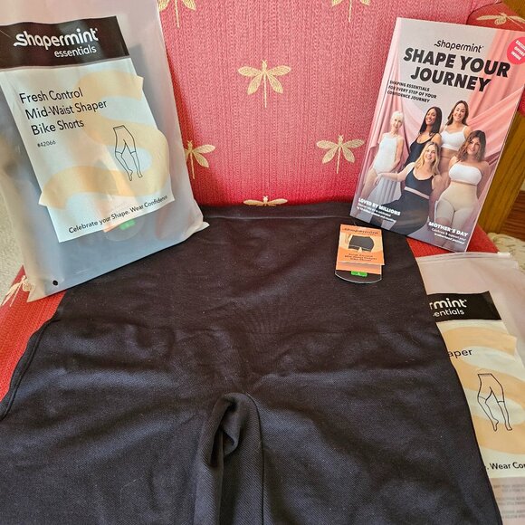 Shapermint Mid-Waist Shaper Bike Shorts - New With Tags - Picture 3 of 8